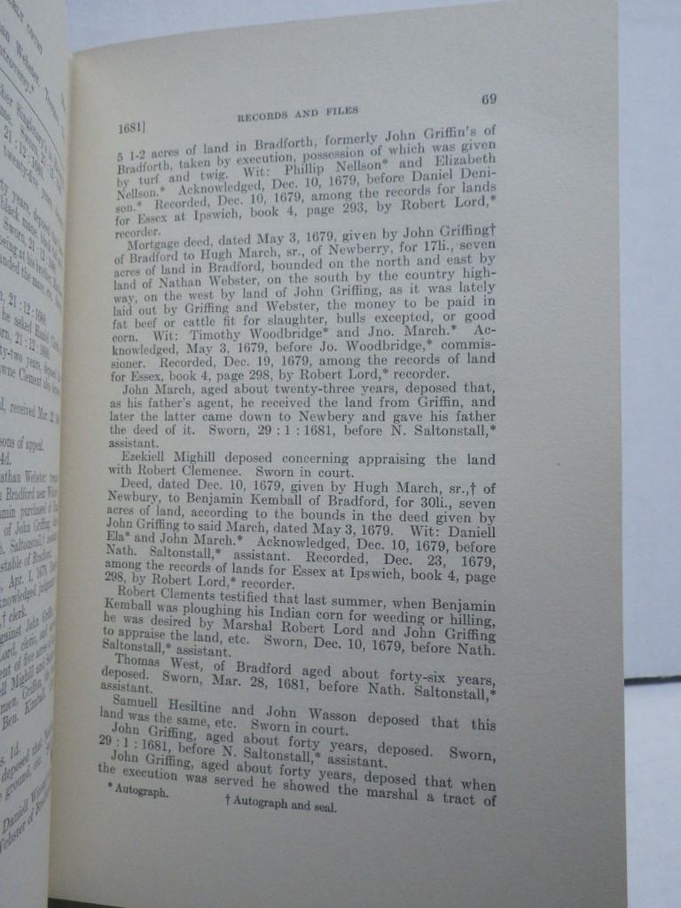 Image 3 of Records and Files of the Quarterly Courts of Essex County, Massachusetts (Volume