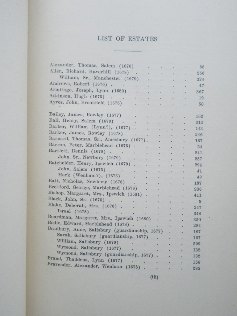 Image 3 of Probate Records of Essex County Massachusetts (Vol.I 1635-1664, vol.II 1665-1674