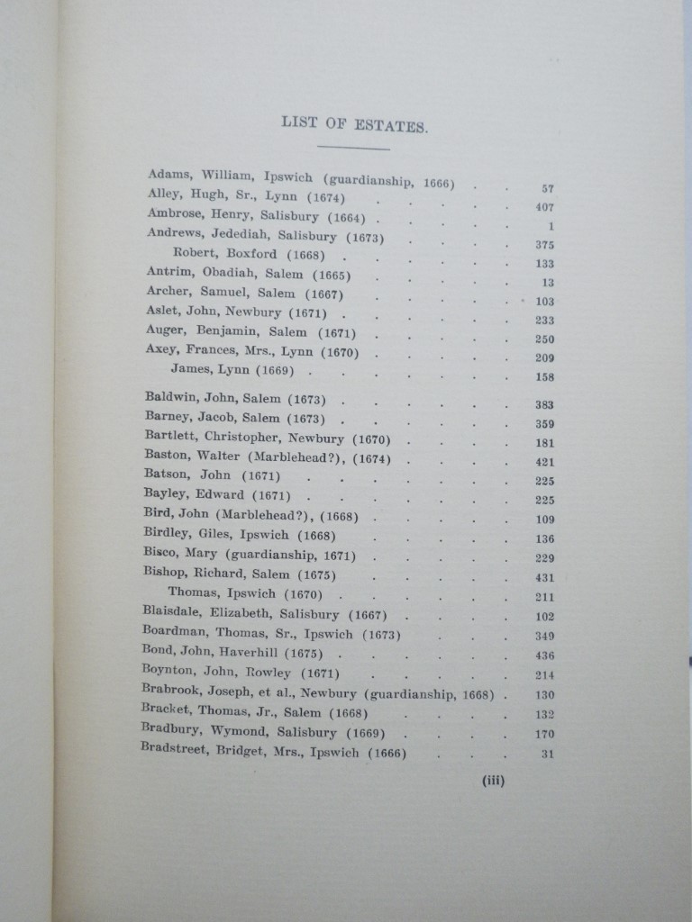 Image 5 of Probate Records of Essex County Massachusetts (Vol.I 1635-1664, vol.II 1665-1674