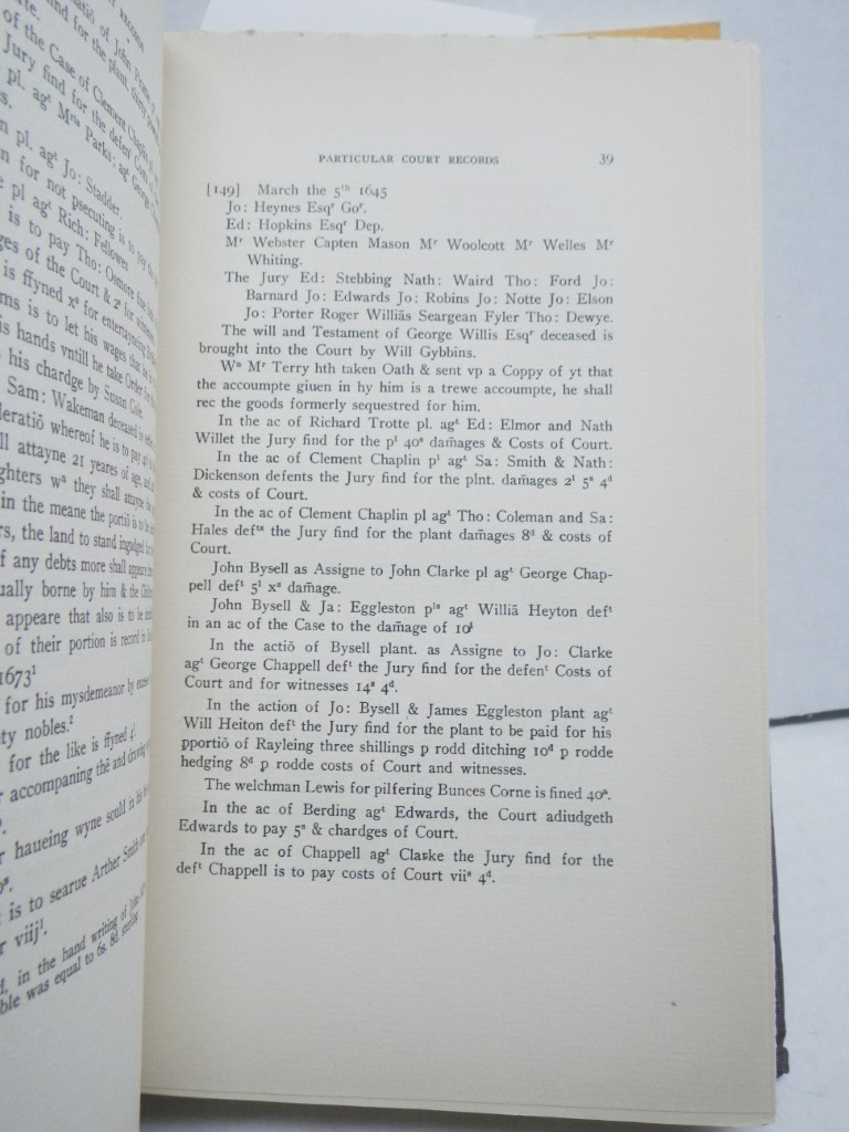Image 2 of Records of the Particular Court of Connecticut  1639-1663