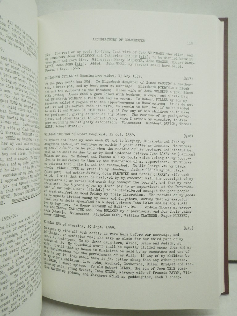 Image 2 of Essex Wills (England) Vol.2  1565-1571