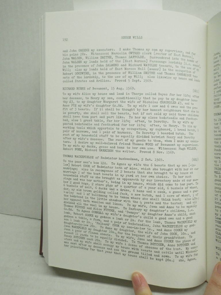 Image 3 of Essex Wills (England) Vol.2  1565-1571