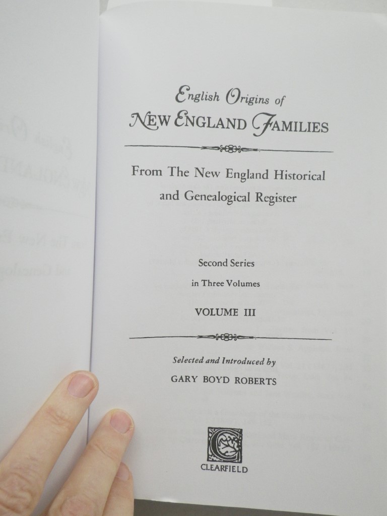 Image 1 of English Origins of New England Families, from the New England Historical and Gen