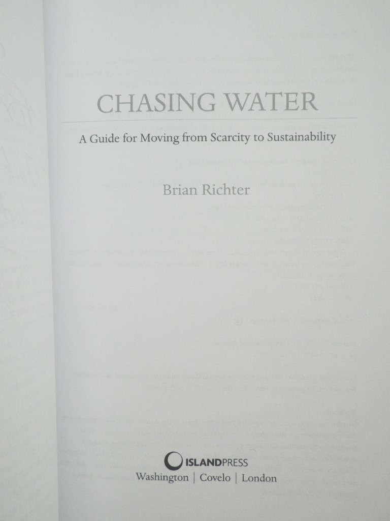 Image 1 of Signed, Chasing Water: A Guide for Moving from Scarcity to Sustainability