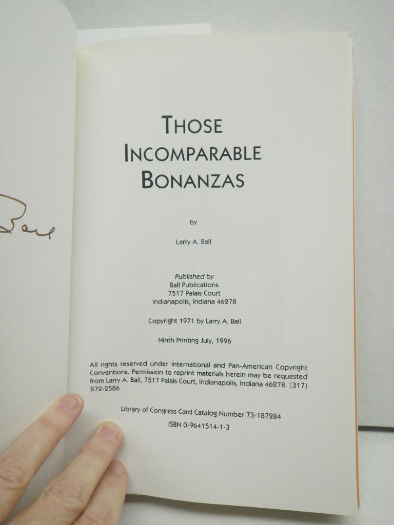 Image 2 of Signed, Those Incomparable Bonanzas