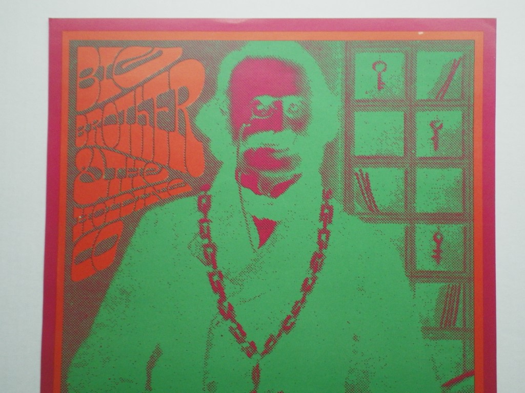 Image 1 of BIG BROTHER  NEON ROSE  1967 concert poster MATRIX VICTOR MOSCOSO, 20X 14.