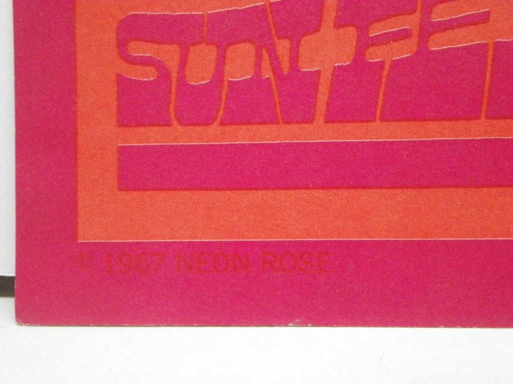 Image 3 of BIG BROTHER  NEON ROSE  1967 concert poster MATRIX VICTOR MOSCOSO, 20X 14.