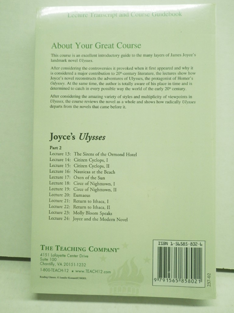 Image 1 of James Joyce's Ulysses Part 1 and Part 2 The Great Courses New Sealed