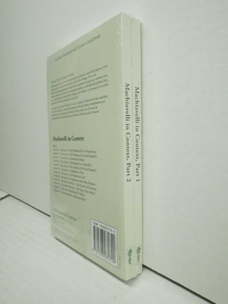 Image 2 of Machiavelli in Context (The Great Courses), 2 PB