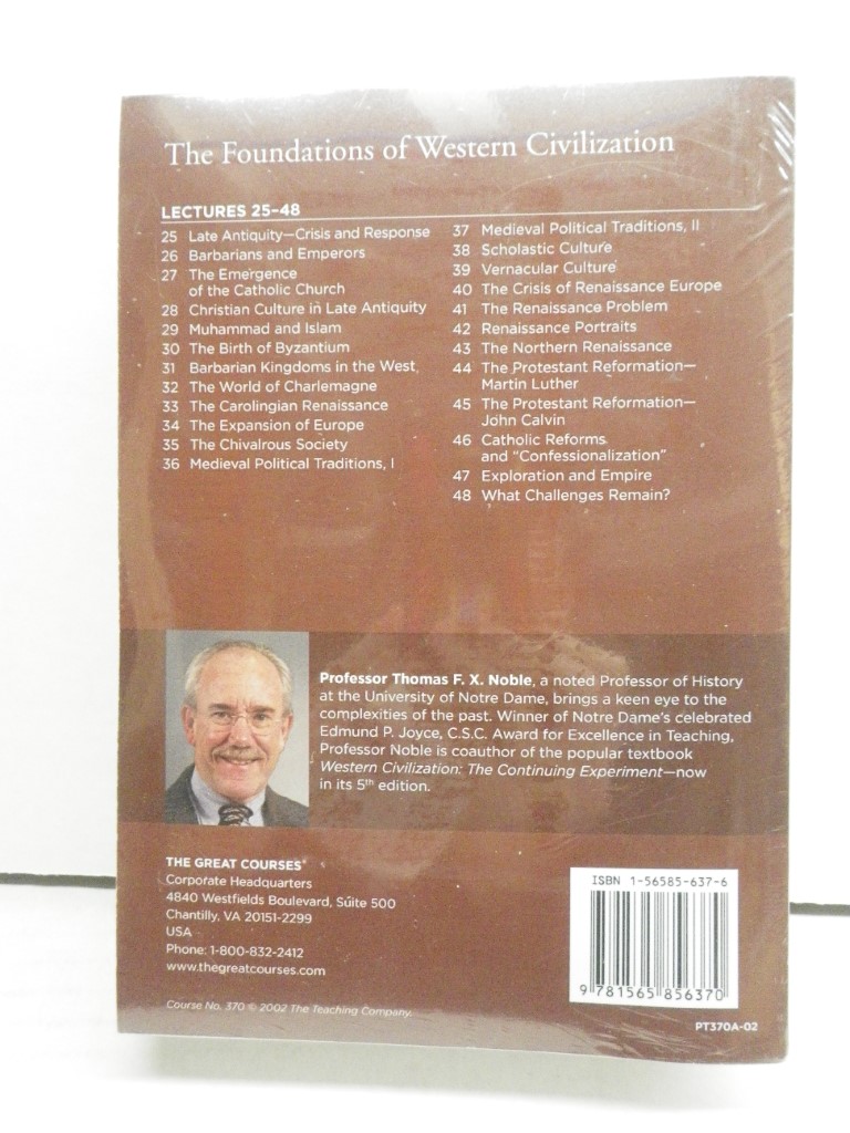 Image 1 of The Foundations of Western Civilization - The Great Courses - 2 PB, brown covers