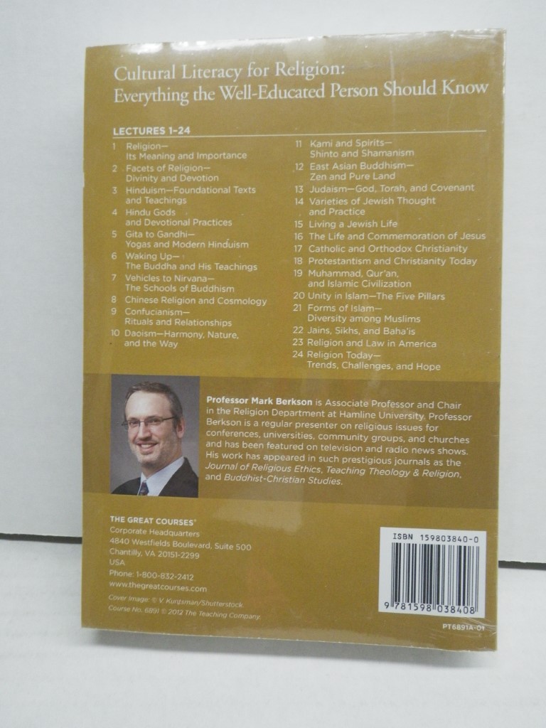 Image 1 of Great Courses TRANSCRIPTS : CULTURAL LITERACY for RELIGION, PB