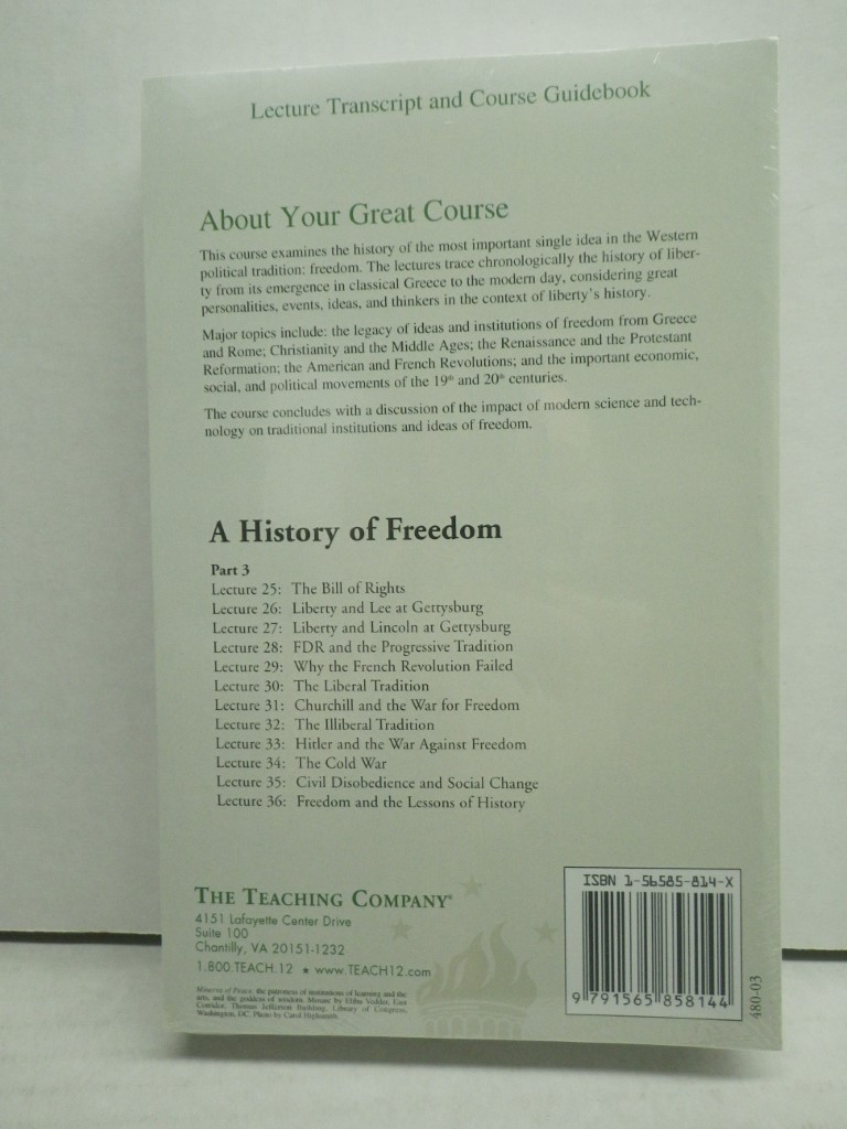 Image 1 of A HISTORY OF FREEDOM, Lecture Transcript and Course Guidebook, 3 PB