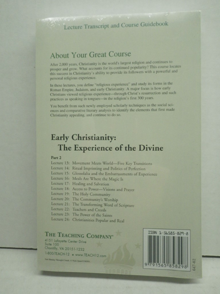 Image 1 of Early Christianity Experience the Divine Books 1 & 2, PB Lecture Transcript and 