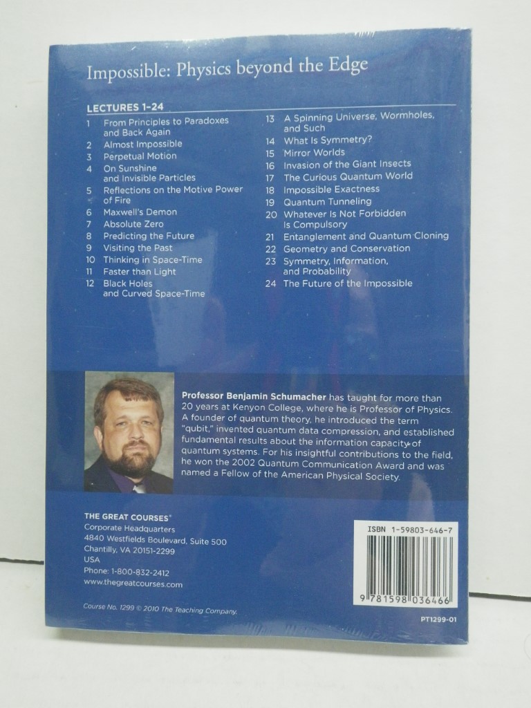 Image 1 of Great Courses - Impossible: Physics beyond the Edge TRANSCRIPT BOOK, PB
