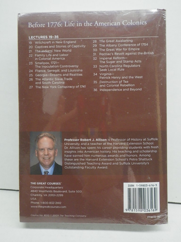 Image 1 of The Great Courses Before 1776: Life in the Amrican Colonies, 2 PB