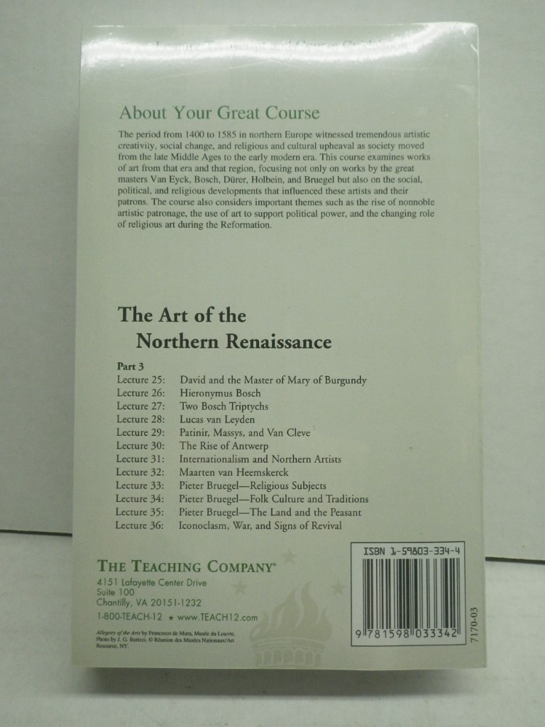 Image 1 of The Art Of Northern Renaissance Great Courses 3 Part Lecture Transcript Book Set