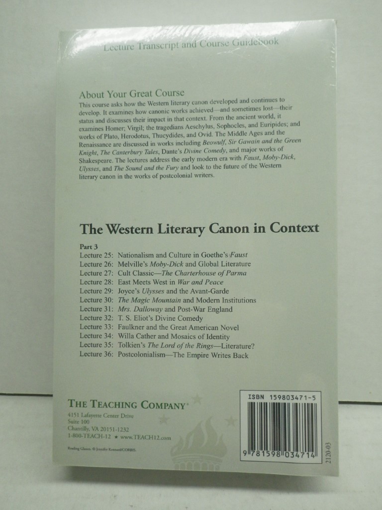 Image 1 of Western Literary Canon in Context, Transcript and Course Guidebooks, Parts 1-3, 