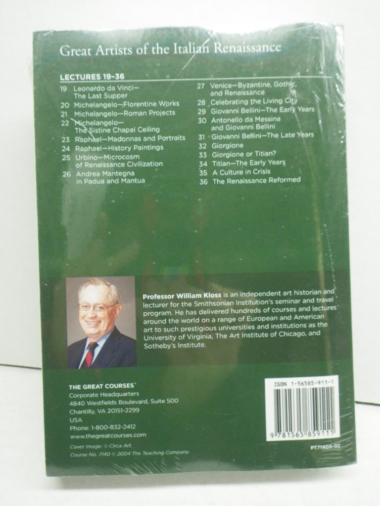 Image 1 of Great Artists of the Italian Renaissance, 2 Transcript PB