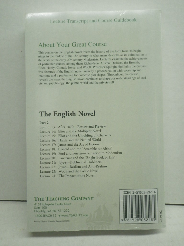 Image 1 of The English Novel, Lecture Transcript and Course Guidebook, 2 PB