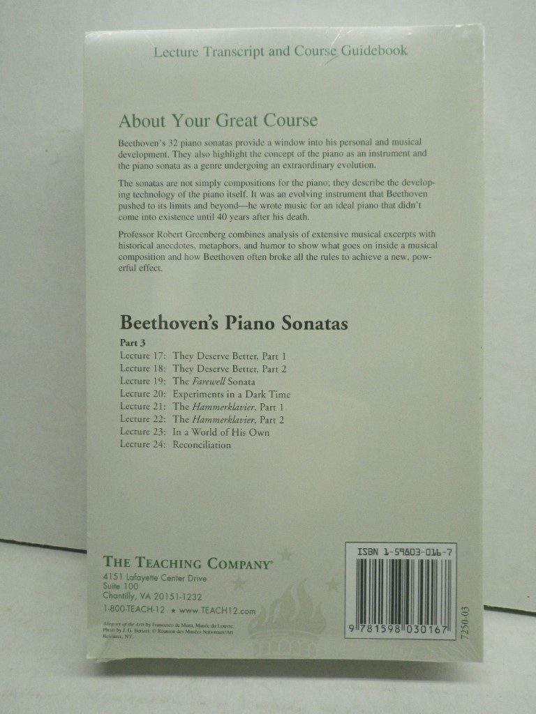 Image 1 of Beethoven's Piano Sonatas (Great Courses, 3 Volume Set), 3 PB