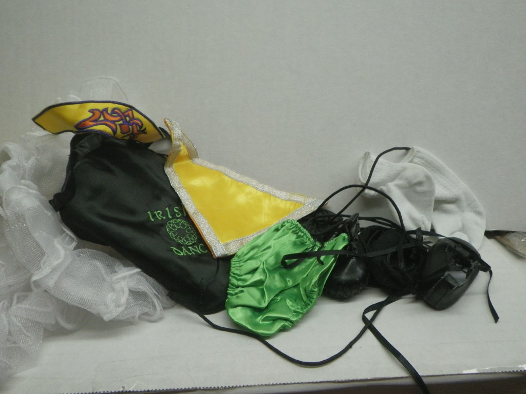 Image 1 of Green Irish Dance Costume Doll Clothes For 18” American Girl 