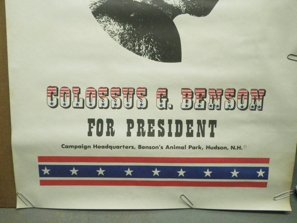 Image 3 of Colossus G Benson for President Poster, 23x34