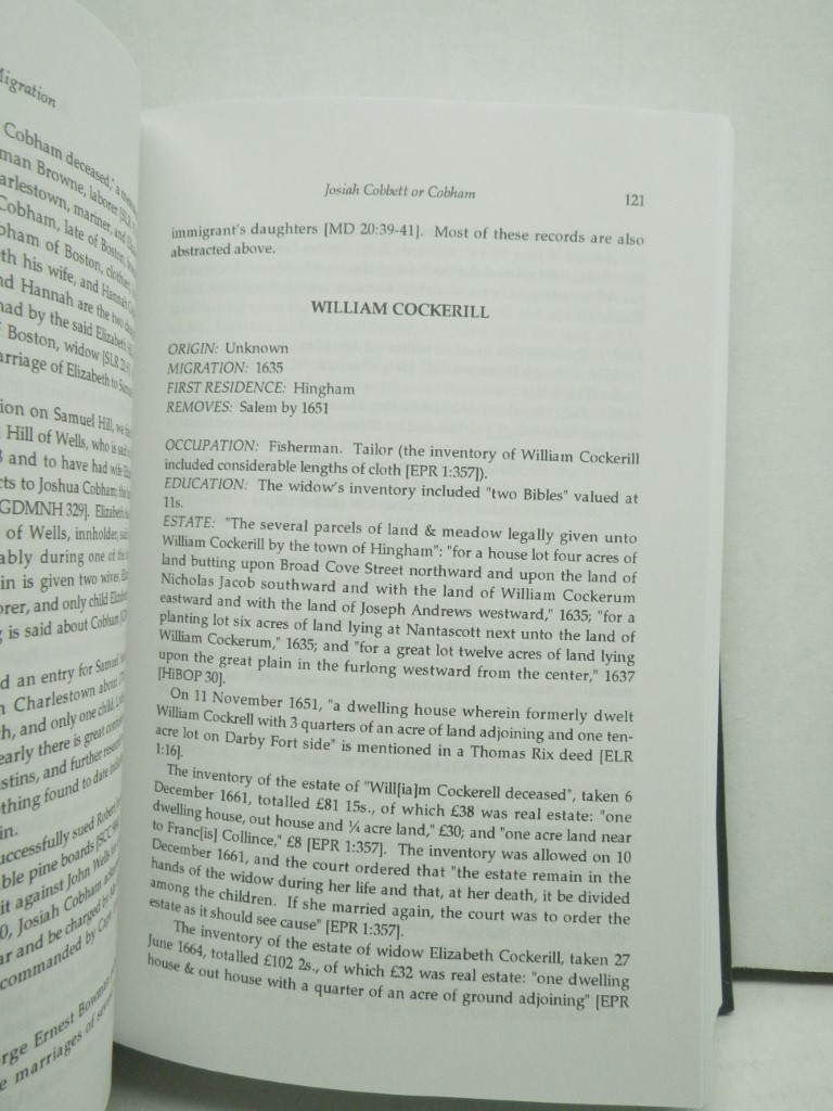 Image 6 of THE GREAT MIGRATION BEGINS: IMMIGRANTS TO NEW ENGLAND, 1634-1635: VOL. I: A - B 