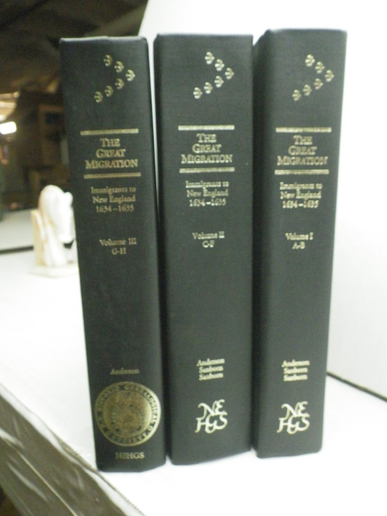 Image 0 of THE GREAT MIGRATION BEGINS: IMMIGRANTS TO NEW ENGLAND, 1634-1635: VOL. I: A - B 