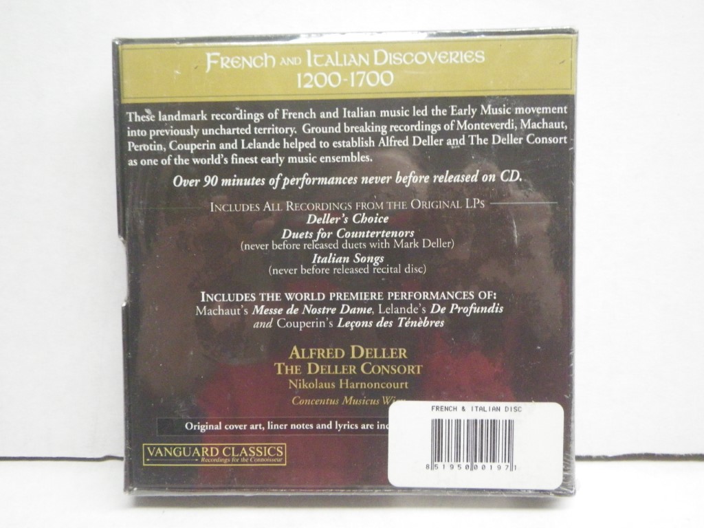 Image 1 of [Alfred Deller: The Complete Vanguard Recordings Vol. 6] French And Italian Disc