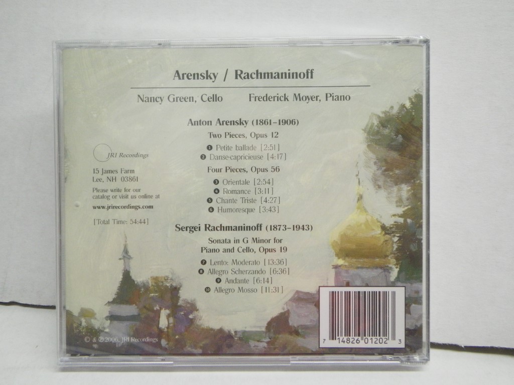 Image 1 of Arensky: Complete Works for Cello and Piano, Op. 12, 56 / Rachmaninoff: Sonata f
