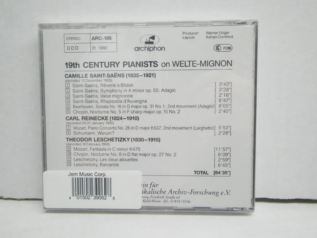 Image 1 of The Closest Approach to 19th Century Piano Interpretation - Welte-Mignon