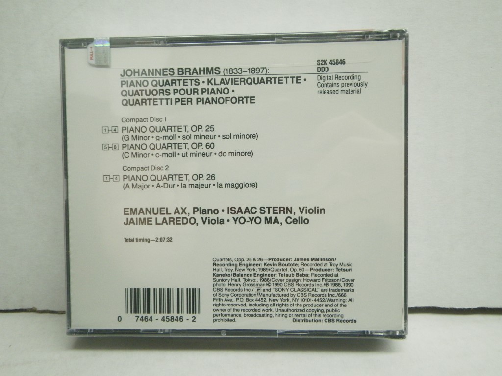 Image 1 of Brahms: The Piano Quartets, Opp. 25, 26 & 60