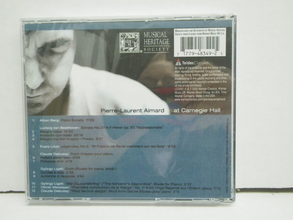 Image 1 of Pierre-Laurent Aimard at Carnegie Hall; Berg: Piano Sonata etc by Pierre-Laurent