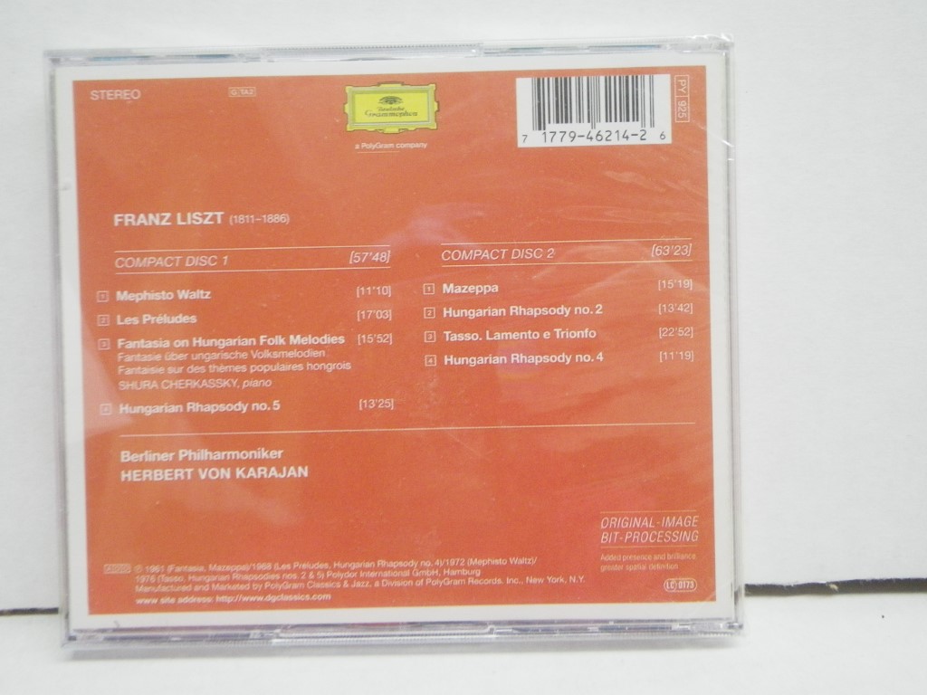 Image 1 of Liszt: Orchestral Works Herbert von Karajan, Conductor
