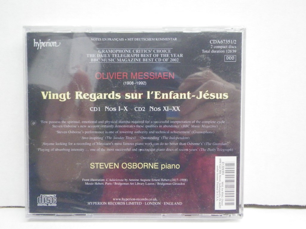 Image 1 of Messiaen: Vingt Regards Sur L'Enfant Jesus