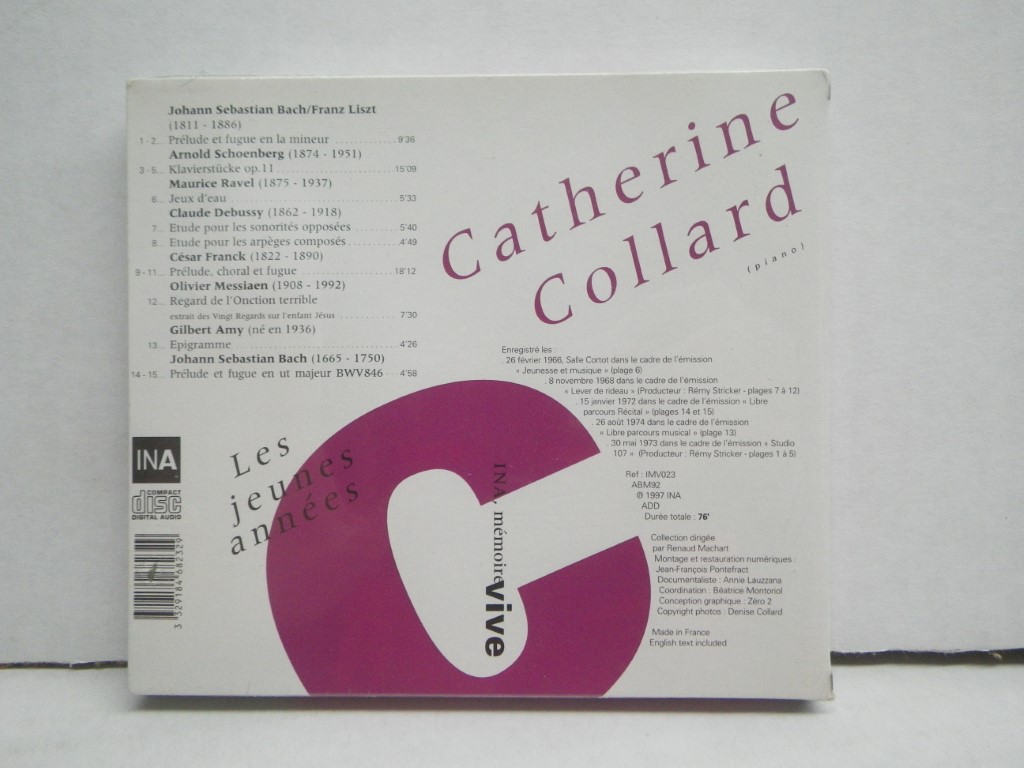 Image 1 of CATHERINE COLLARD - LES JEUNES ANNEES - CD