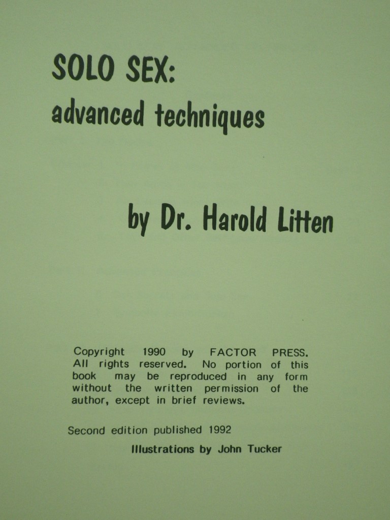 Image 1 of Solo Sex: Advanced Techniques
