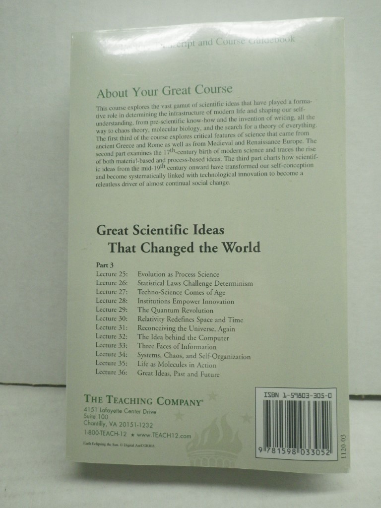 Image 1 of Great Scientific Ideas That Changed the World; Transcripts and Guidebook, 3 PB