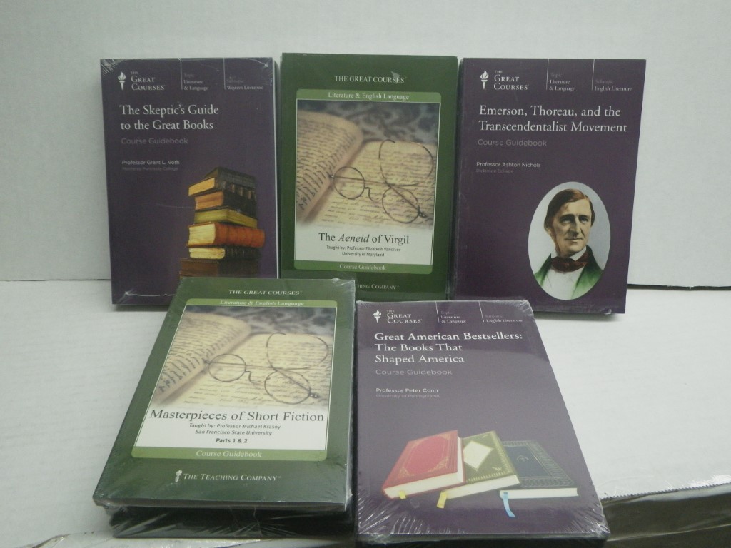 Lot of 5 Great Courses DVD/PB, Literature