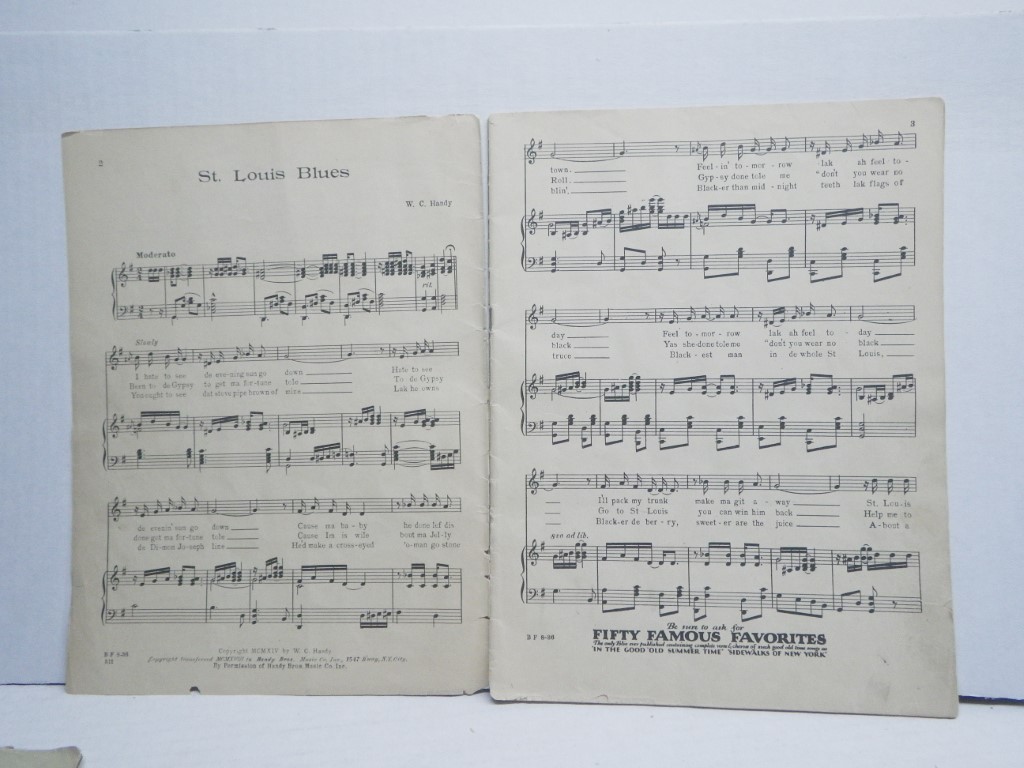 Image 1 of Vintage 1922 W.C. Handy's Collection of Blues Sheet Music songbook Book Words & 