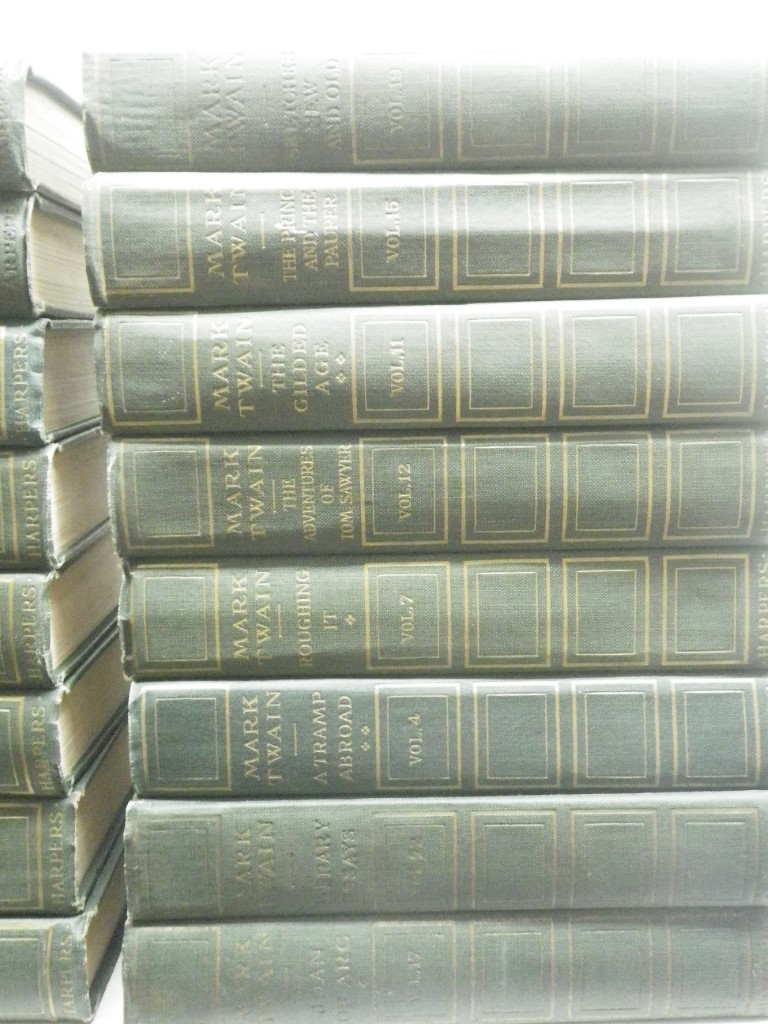 Image 1 of The Writings MARK TWAIN Harper Edition 1899-1920 Matching Green Cloth Authors Na