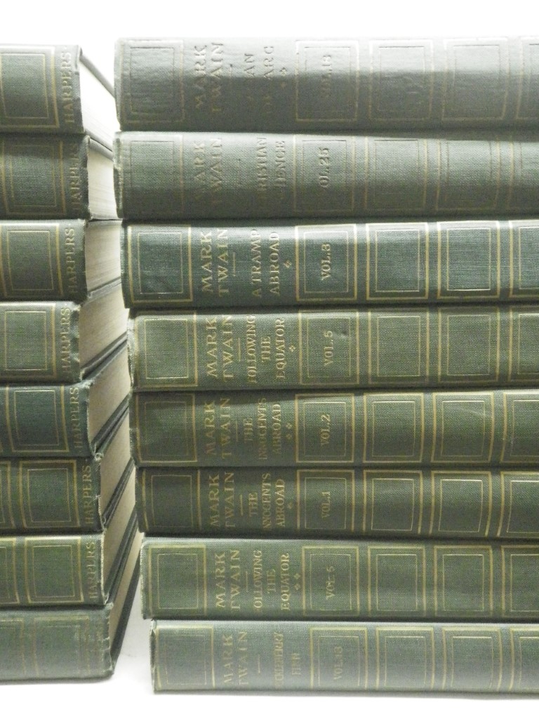 Image 2 of The Writings MARK TWAIN Harper Edition 1899-1920 Matching Green Cloth Authors Na