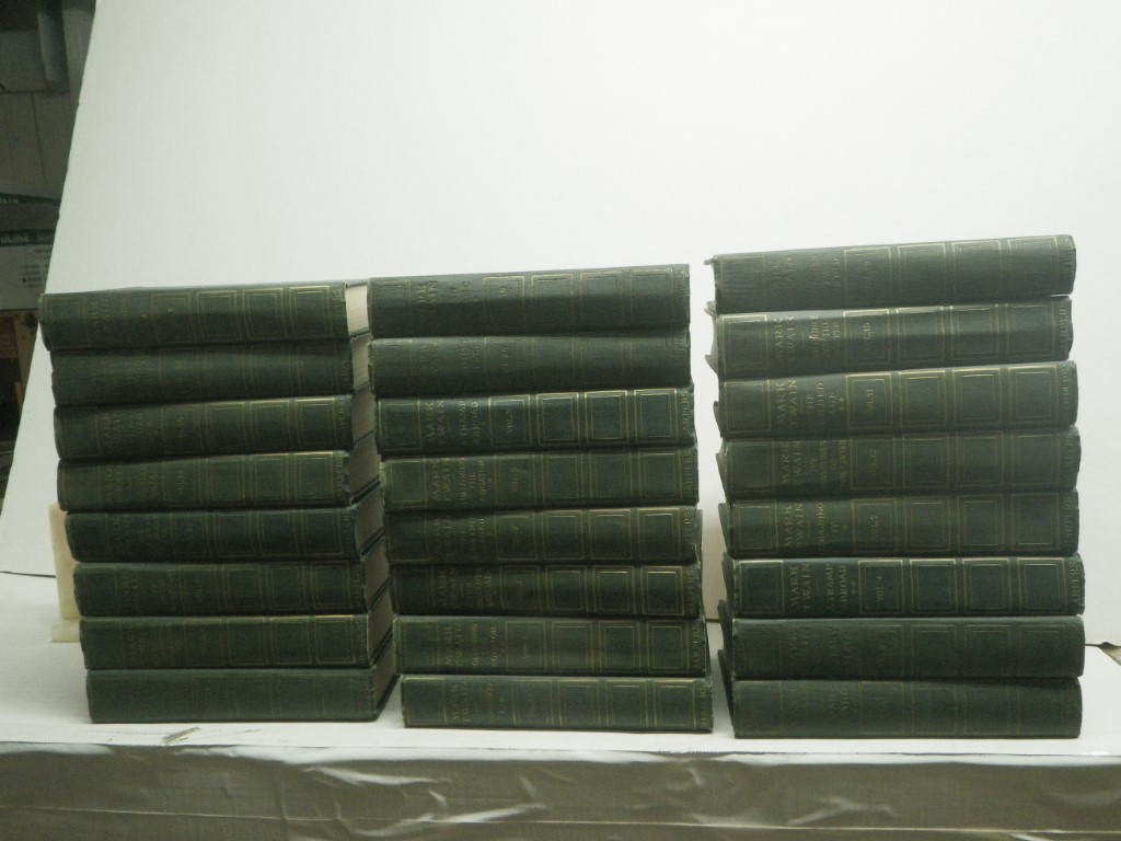 The Writings MARK TWAIN Harper Edition 1899-1920 Matching Green Cloth Authors Na