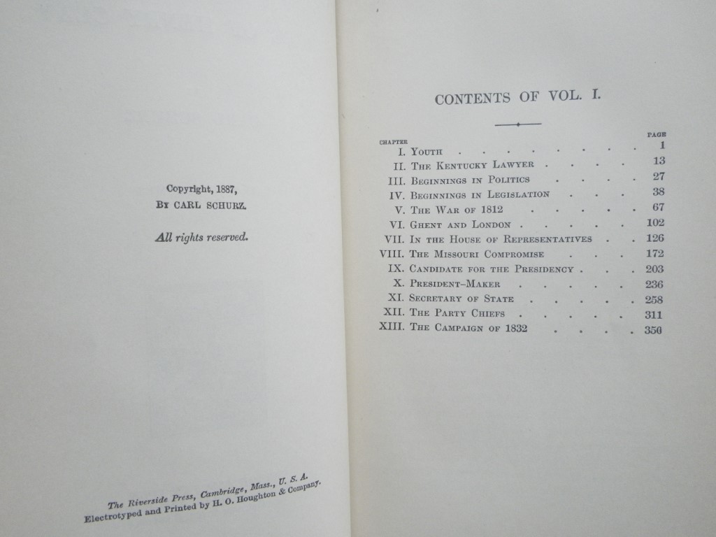Image 2 of American Statesmen, Henry Clay Volume I only