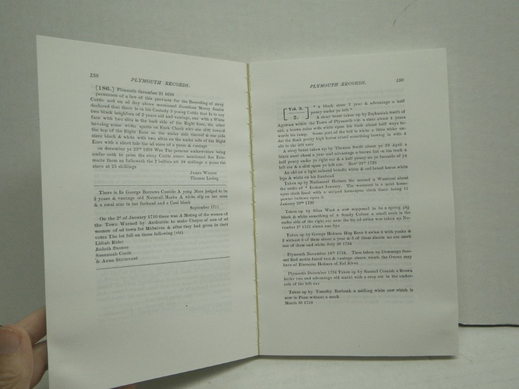 Image 3 of Records of the Town of Plymouth; Volume 2 only