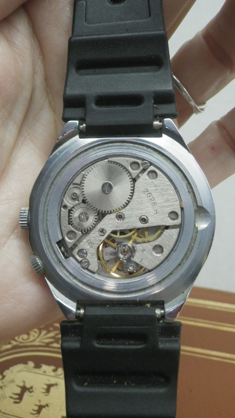 Image 1 of Vintage Raketa Perpetual Calendar 2628H Blue Dial, for Parts/ repair, missing Ca