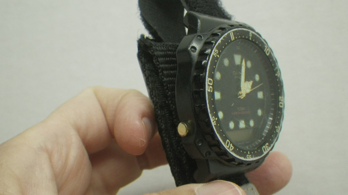 Image 2 of Vintage Casio AQ-100W Analog Digital Watch Untested/ For Parts or repair