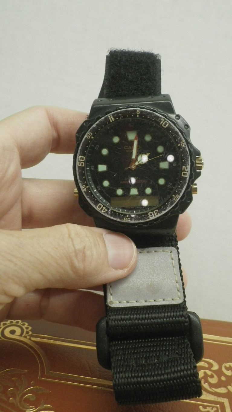 Image 3 of Vintage Casio AQ-100W Analog Digital Watch Untested/ For Parts or repair