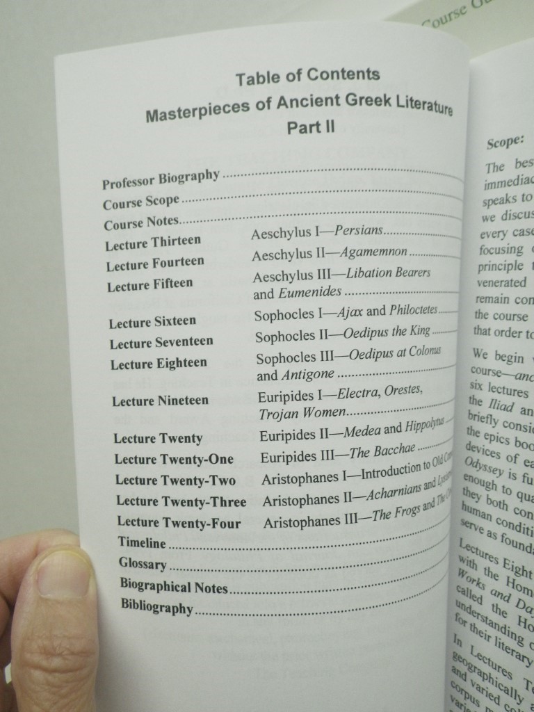 Image 2 of MASTERPIECES OF ANCIENT GREEK LITERATURE, GREAT COURSES By David J. Schenker 3 P