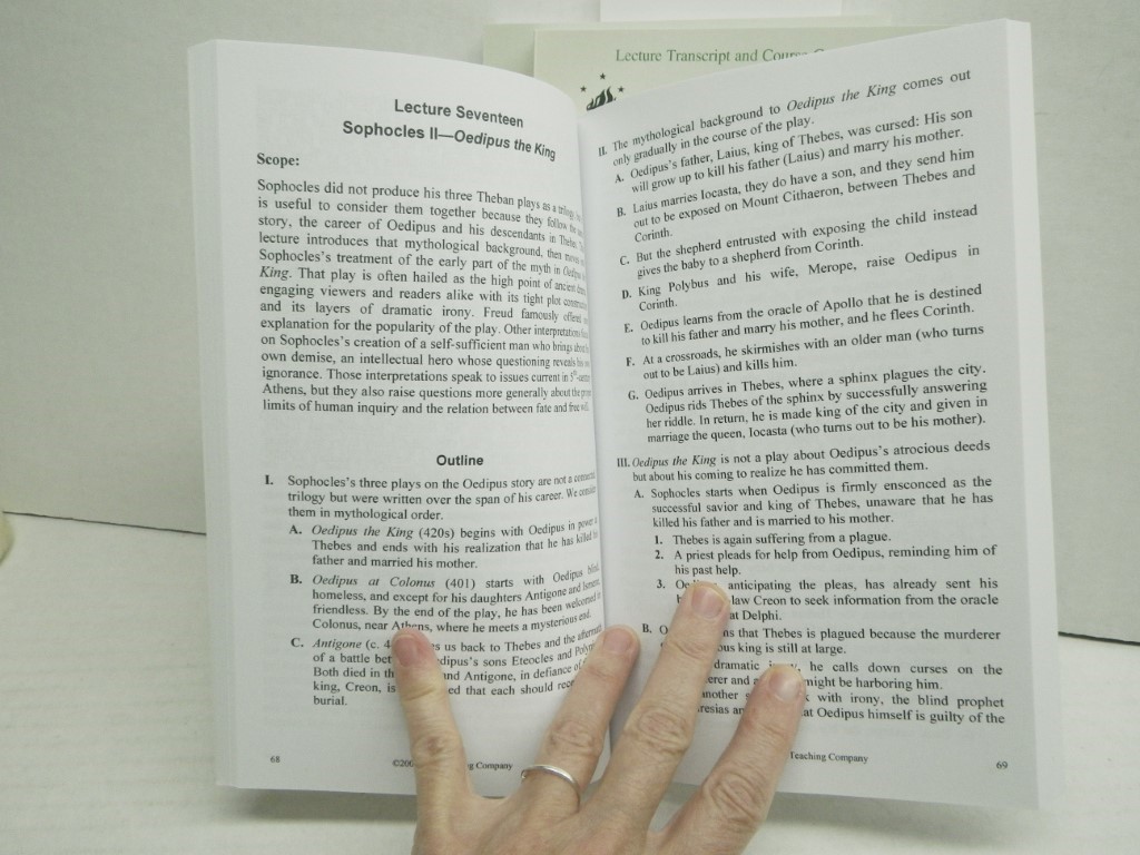 Image 3 of MASTERPIECES OF ANCIENT GREEK LITERATURE, GREAT COURSES By David J. Schenker 3 P
